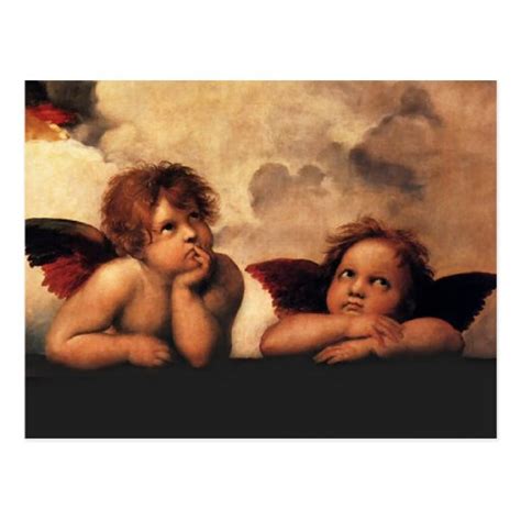 Raphael Cherubs Sistine Madonna 2 Angels Postcard Zazzle