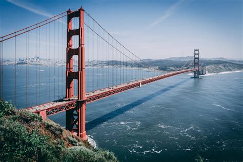 Landscape Photography of Red Cable Bridge · Free Stock Photo