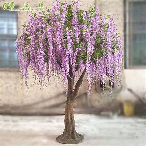 Purple Silk Wisteria Tree 200cm Garden Home Wedding Decor Blossom Tree