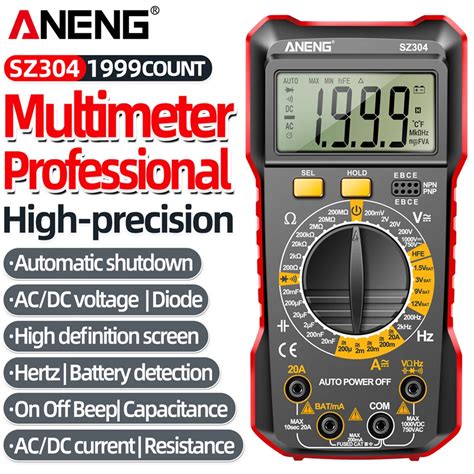 Aneng Multim Tre Num Rique Multifonction Sz True Rms D Terminer