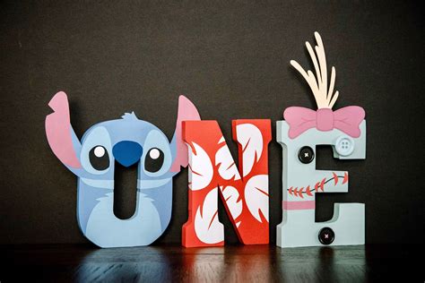 Lilo And Stitch Wooden Letters Cost Is Per Letter Etsy Lilo And