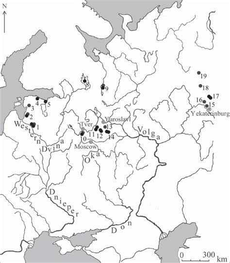 Main Mesolithic Sites With Bone Arrowheads 1 Sulyagals Zvidze Osa