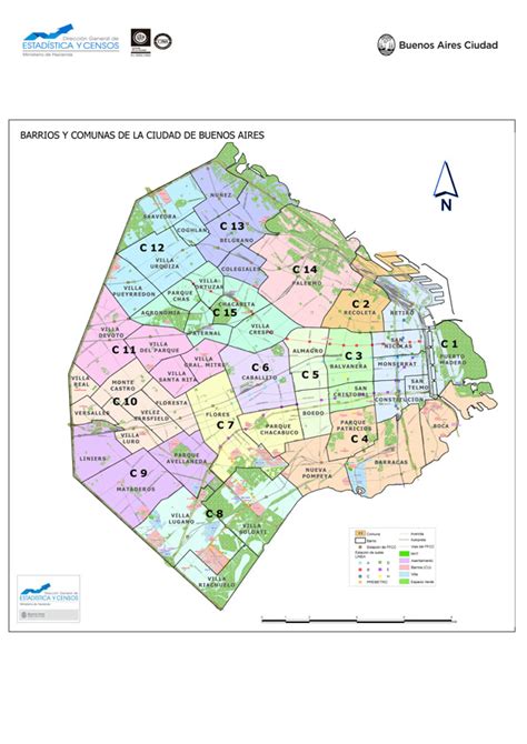 Mapa De Comunas Y Barrios De La Ciudad De Buenos Aires Instituto De