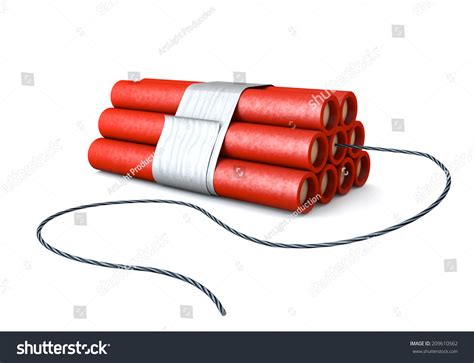 Dynomite Bomb Isolated On White Stock Illustration 209610562 | Shutterstock