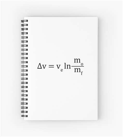 "Tsiolkovsky rocket equation" Spiral Notebooks by interplanetypod ...