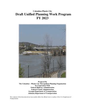 Fillable Online Unified Planning Work Program UPWP Augusta GA Fax