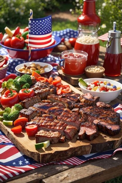 Premium Ai Image 4th Of July Barbecue Bliss A Scrumptious Feast Of