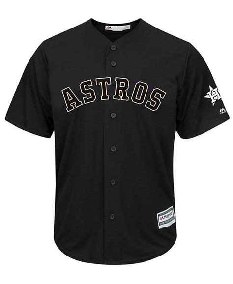 Majestic Mens Jose Altuve Houston Astros Black Tux Replica Cool Base