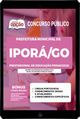 Apostila Prefeitura de Iporá PDF Pedagogia 2021 Download Apostila