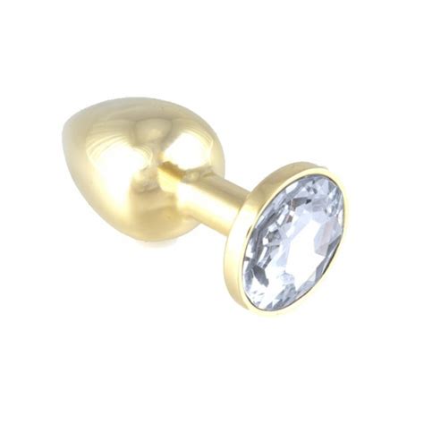 Butt Plug Mit Stein In Gold Klein Metall Glas Plugs Analplugs Sex Toys Fetisch SM