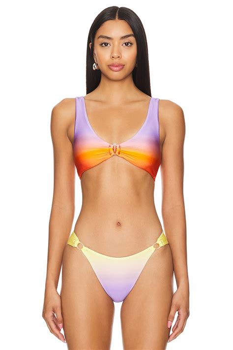 SIMKHAI Astrid Bikini Top In Jam Sunset Ombre REVOLVE