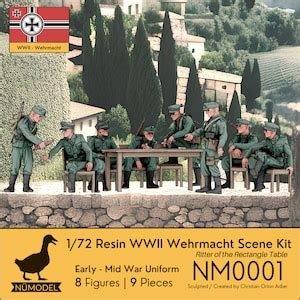 numodel nm  resin wwii wehrmacht scene kit table talk pc