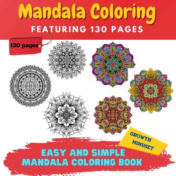 Mandalas Coloring Book Featuring 130 Pages by Teerayuthshop | TPT