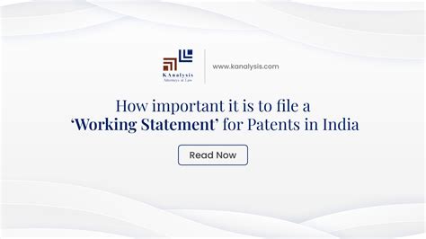 How Important It Is To File A Working Statement For Patents In India