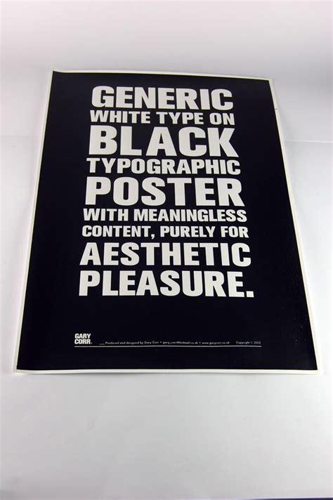 Screen Printed Posters By Gary Corr Via Behance Typographic Poster