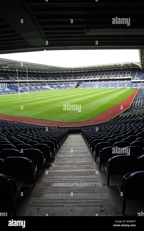 Inside Murrayfield Stadium In Edinburgh Scotland Uk The Home Of