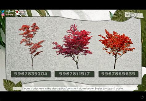 Bloxburg Plant Decal Not Mine Fall Decal Halloween Decals Tree Decals