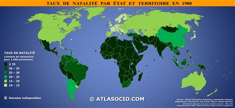 Carte Du Monde Taux De Natalit Par Tat Atlasocio