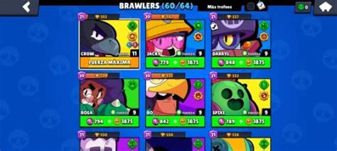 Cuenta Brawl Stars Exclusiva 60 Personajes 25000 Copas Usd 50