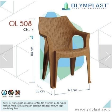 Jual KURSI PLASTIK ANYAMAN ROTAN OLYMPLAST KURSI MAKAN PLASTIK OL 508