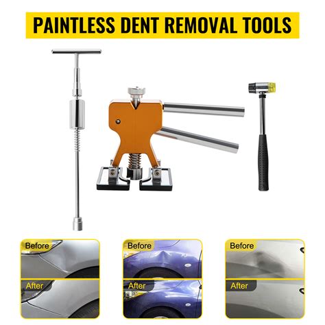 Vevor Dent Puller Kit Pcs Paintless Dent Repair Tool Golden Lifter