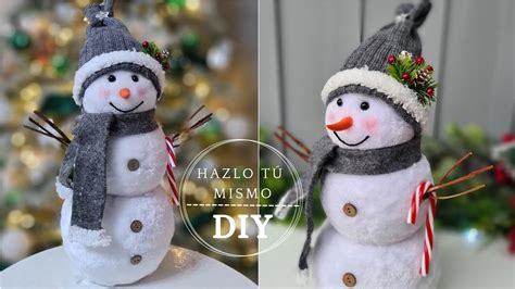 DIY Muñeco de Nieve Elegante y muy Económico Como Fazer Boneco de