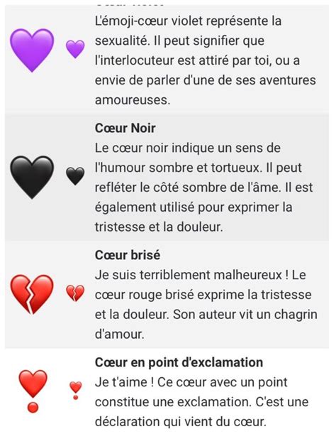 Signification Des C Ur Signification Coeur Emoji Bojler