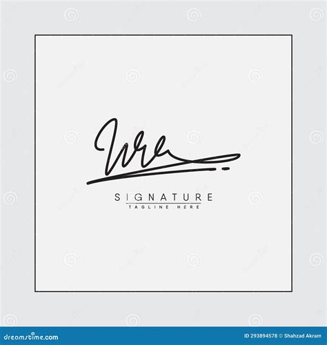 Handwritten Signature Logo For Initial Letter WV Vector Logo Template