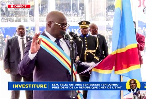 Rdc Felix Tshisekedi Yarahiriye Kuyobora Congo Muri Manda Ya Kabiri