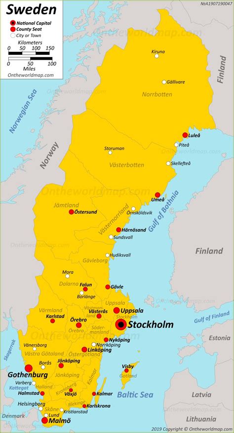 Map Of Sweden With Cities World Map 4620 | The Best Porn Website