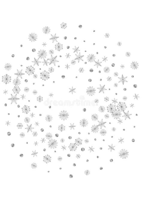 Grey Snow Background White Vector Snowflake Sparkle Texture Silver