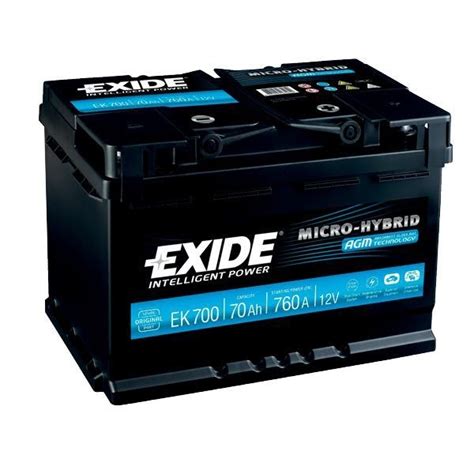 Exide Batteri Dual AGM 760 Cca 70 Ah Marinebatterier Exide