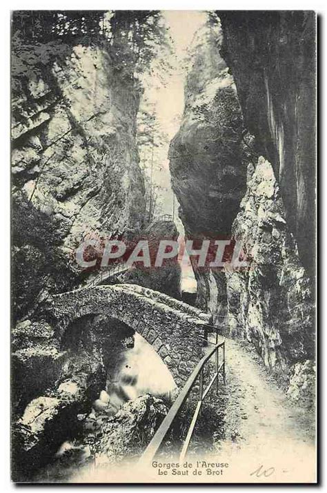 Carte Postale Ancienne Gorges De L Areuse Saut De Brot Manuskript