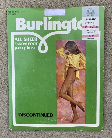 Vintage Burlington All Sheer Sandalfoot Panty Hose Ny Gem