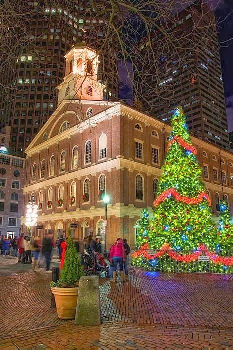 Christmas Faneuil Hall Boston Massachusetts Usa Christmas In