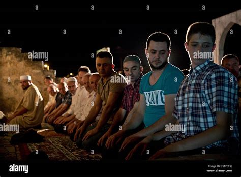 Muslim Devotees Pray At Taraweeh Prayers During The Holy Month Of