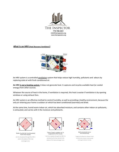 HRV System is not a Heating System