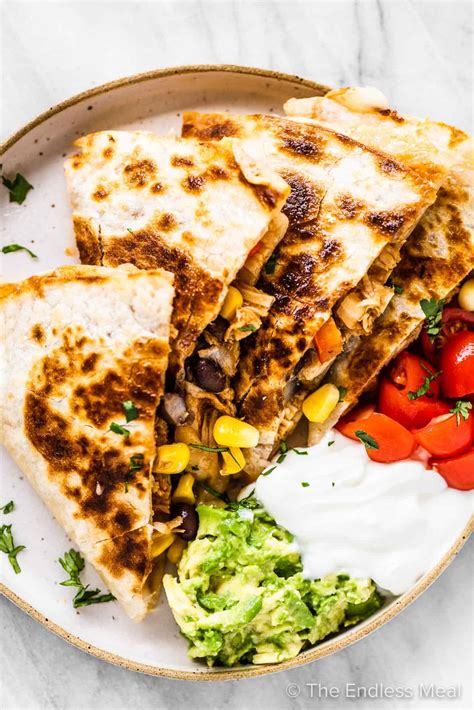 BBQ Chicken Quesadilla Favorite Recipe The Endless Meal