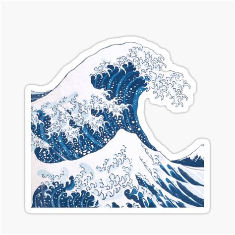 Hokusai The Great Wave Off Kanagawa Sticker By Dreamflight Redbubble