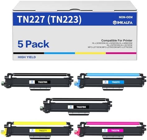 Amazon Brother Genuine Standard Yield Toner Cartridge Four Pack