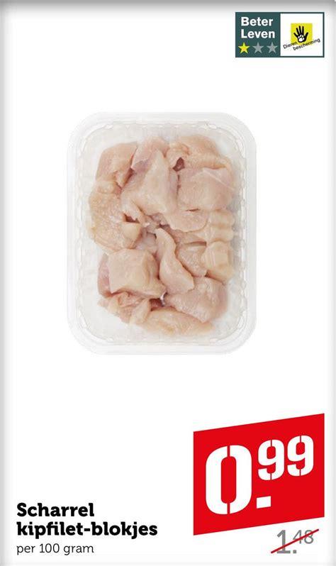 Scharrel Kipfilet Blokjes Aanbieding Bij Coop