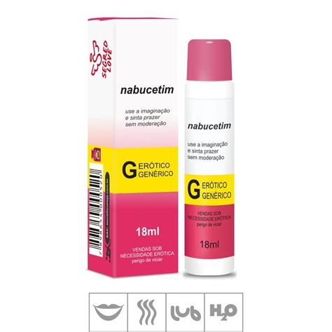 Gel comestível Nabucetim 18ml SL014 Morango Único Atacado Star Sex Shop Lingerie e Produtos