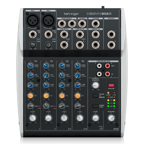 Mesa de Som Analógica 8 Canais Behringer Xenyx 802S AudioDriver