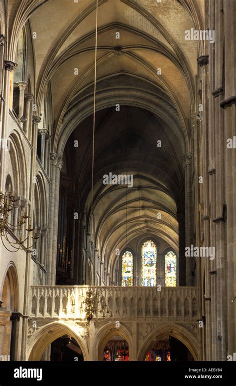 Interior of Cathedral Chichester West Sussex England Stock Photo - Alamy