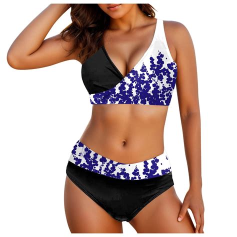 Ehrwe Women S Bikini Sets Bikini Split Print Sexy Hot Diamonds Gather