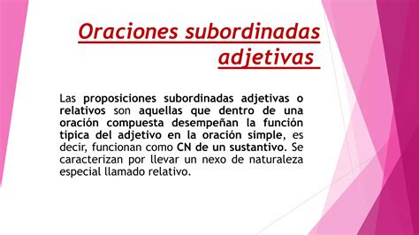 Oraciones Subordinadas Adjetivas Ppt