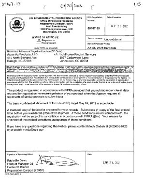 Fillable Online Fillable Online Epa US EPA Pesticide Product Label