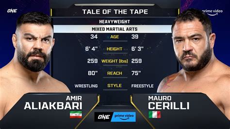 Amir Aliakbari Vs Mauro Cerilli ONE Championship Full Fight YouTube