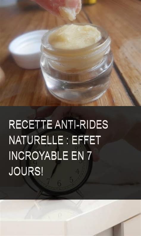 Recette Anti Rides Naturelle Effet Incroyable En 7 JOURS Anti Ride