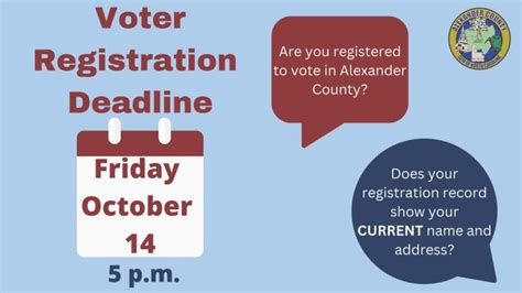 Voter Registration Deadline Is Friday October 14th